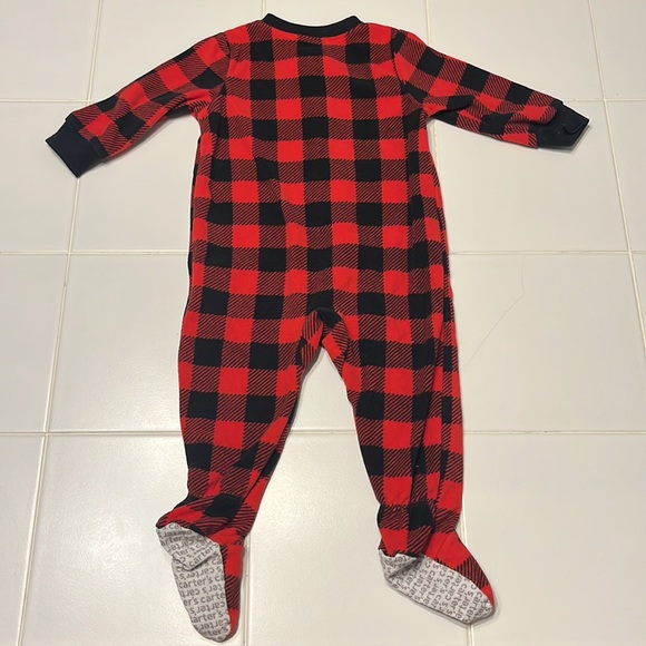 Carter’s, 12 month, plaid sleeper - Picture 3 of 3